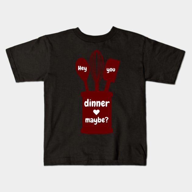 Dinner Kids T-Shirt by NeoNana